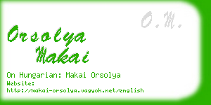 orsolya makai business card